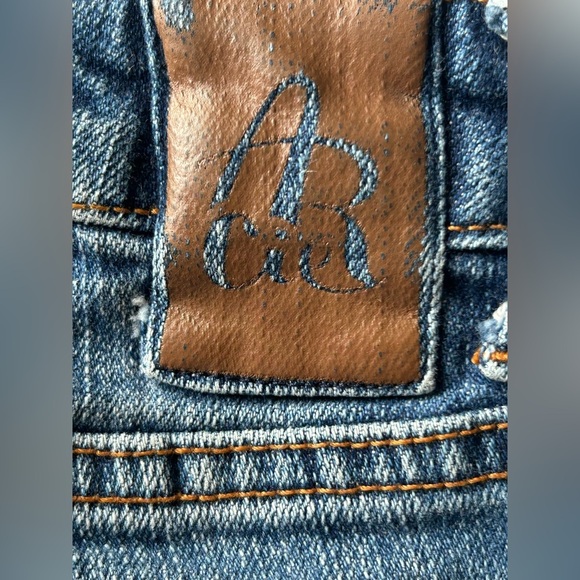 American Rag Flare Jeans Medium Wash Embroidered Pocket Bootcut Retro Size 7L - Picture 6 of 8